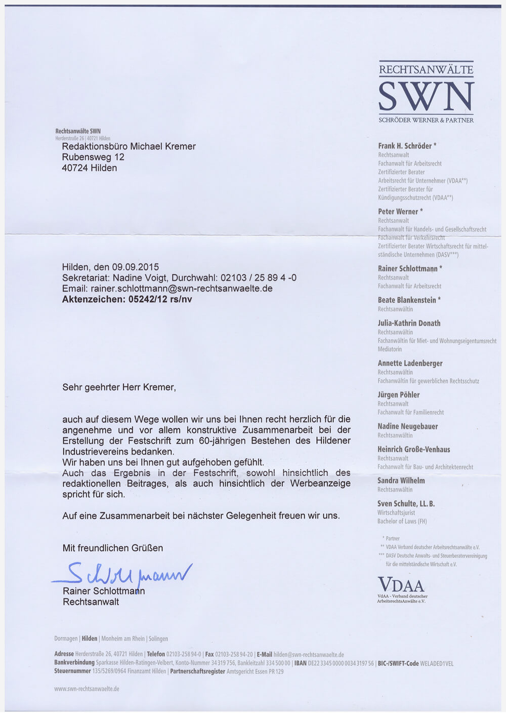 Anwaltskanzlei Schröder Werner & Partner